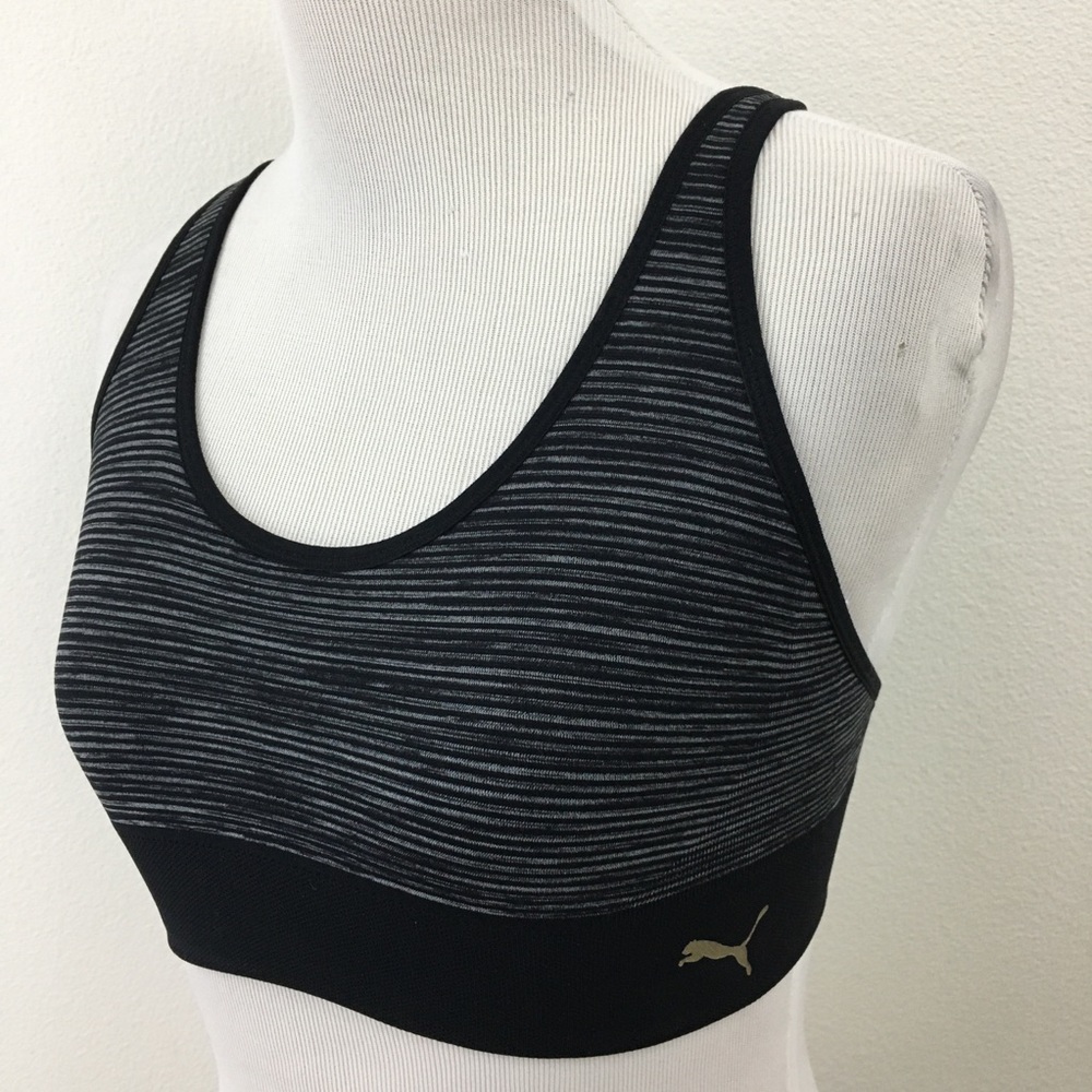 🔴 Puma | Striped Adjustable Criss Cross Straps Bralette